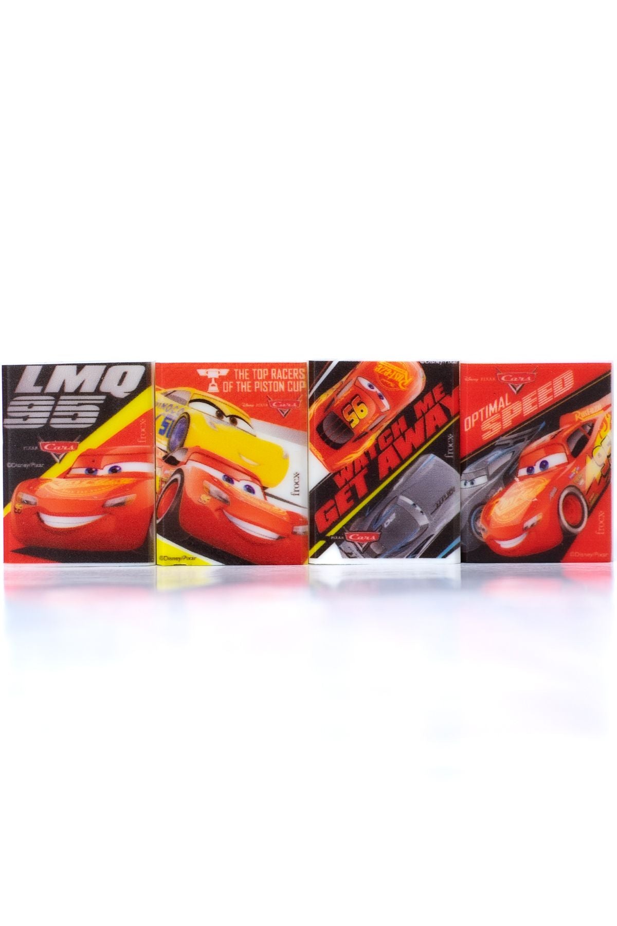 Disney Cars Baskılı Silgi Pratik iz Bırakmaz Yumuşak Sevimli Disney Tasarım 4 Adet